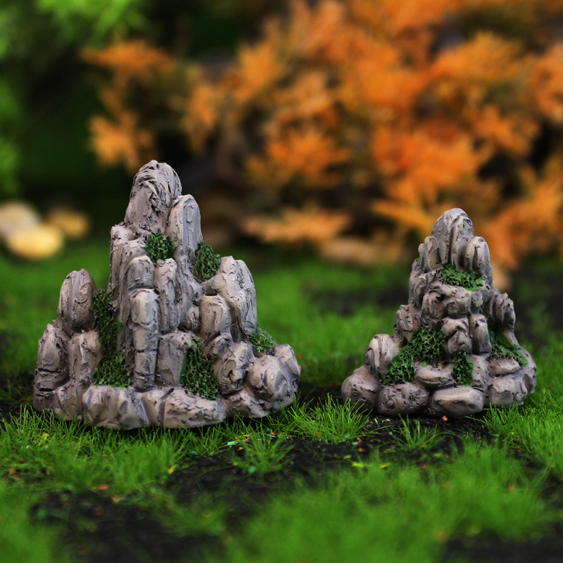 Bonsai Gardenia - Mini Mountain Miniature Fake Stone Artificial