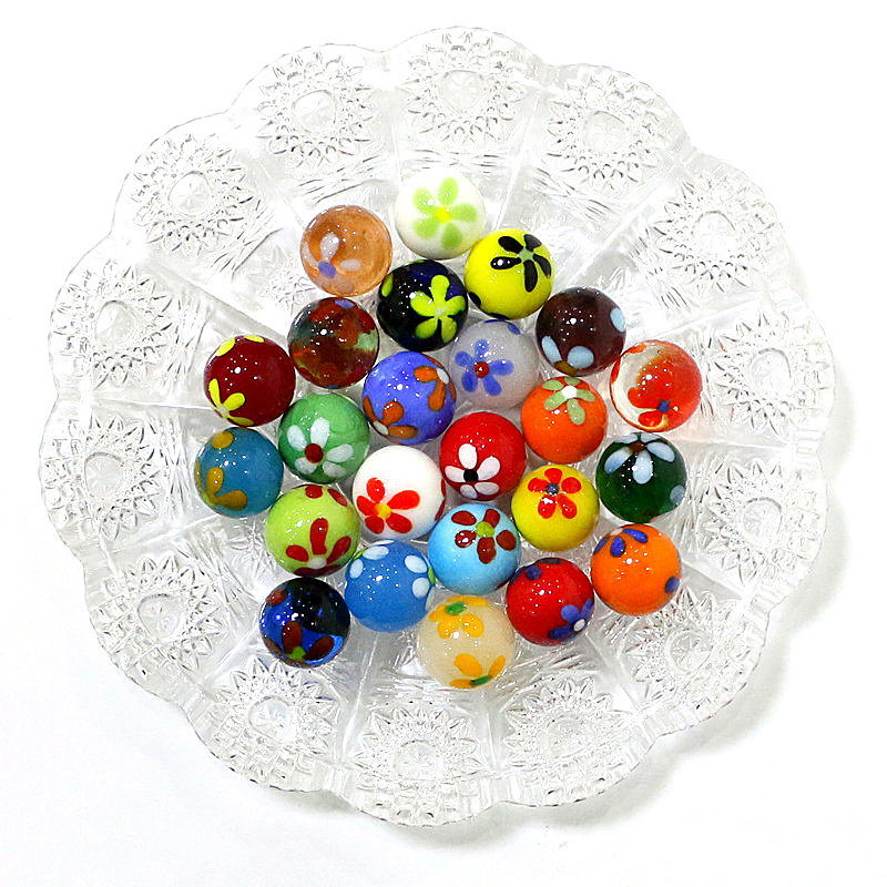Bonsai Garden Gift - 6pcs 16mm Colorful Rare Glass Marbles
