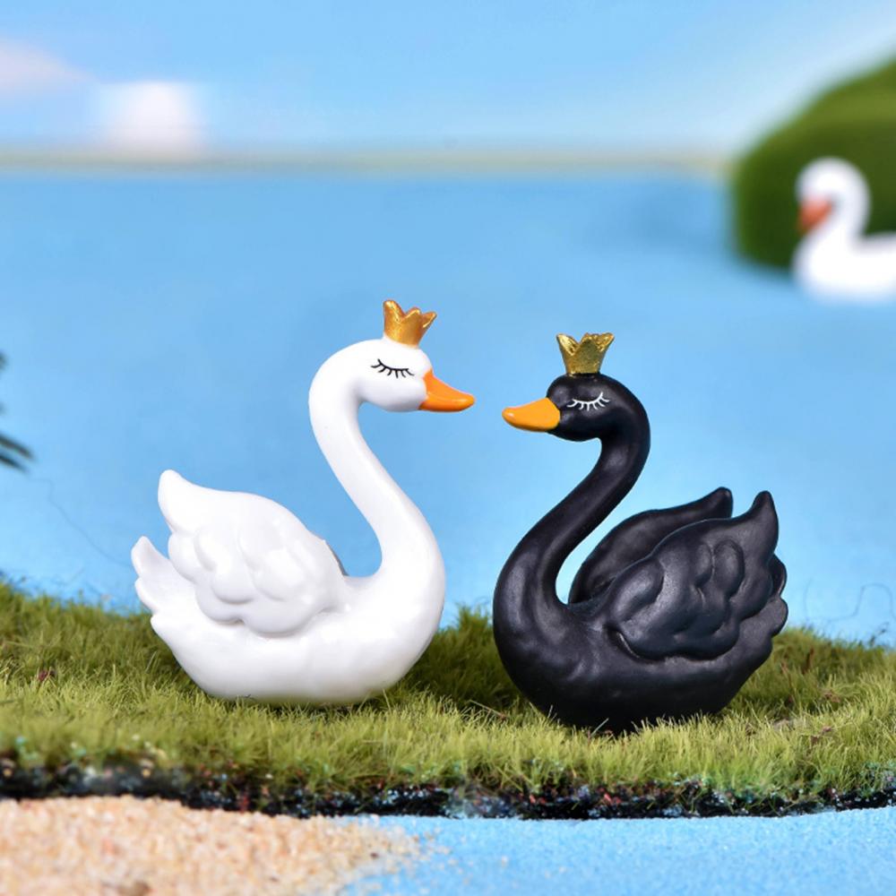 Bonsai Garden Gift - 5cm Couple Lovers Swan Mini Craft