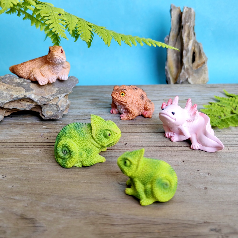 Bonsai Garden Gift - Simulated Lizard Chameleon Axolotl Toad Model