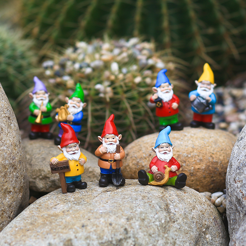 Bonsai Garden Gift - 7Pcs/Set Miniature Funny Gnome Resin Dwarfs