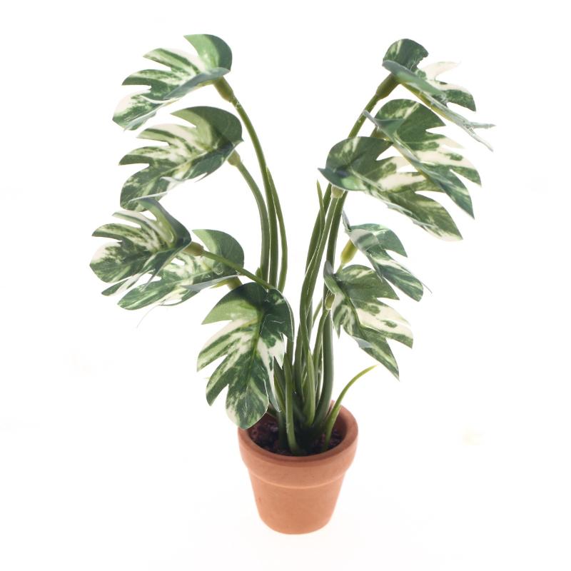 Bonsai Garden Zen - New.1PC 1/12 Dollhouse Simulation Monstera Green