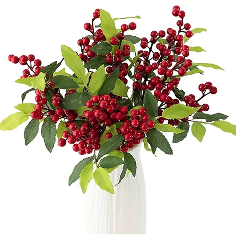 2/4 Pcs Artificial Holly Littl - Bonsai Garden Gift 评论和价格
