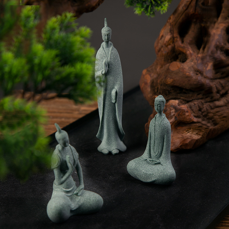 Mini Buddhist Monks Figurines  - Bonsai Garden Zen 评论和价格