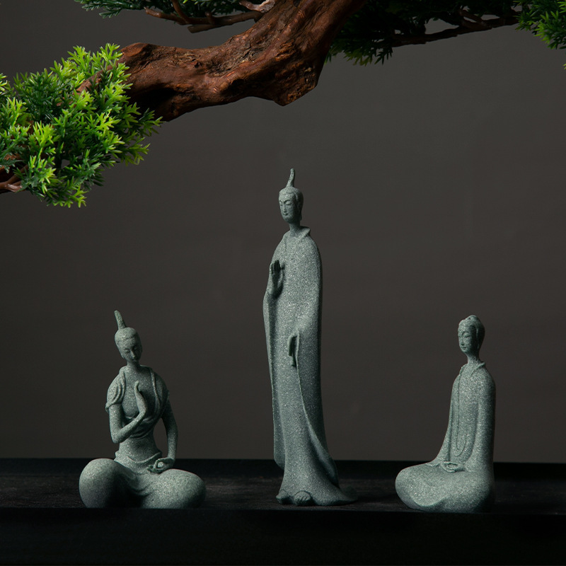 Mini Buddhist Monks Figurines  - Bonsai Garden Zen 评论和价格
