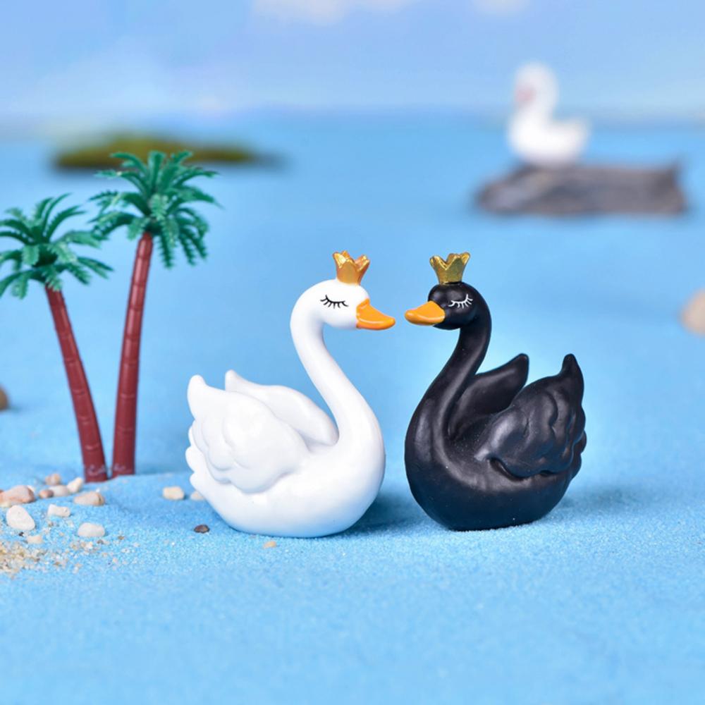 5cm Couple Lovers Swan Mini Cr - Bonsai Garden Gift 评论和价格