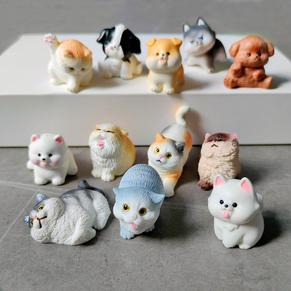 6pc Cute Cat Dog Set Animal Gi - Bonsai Garden Gift 评论和价格