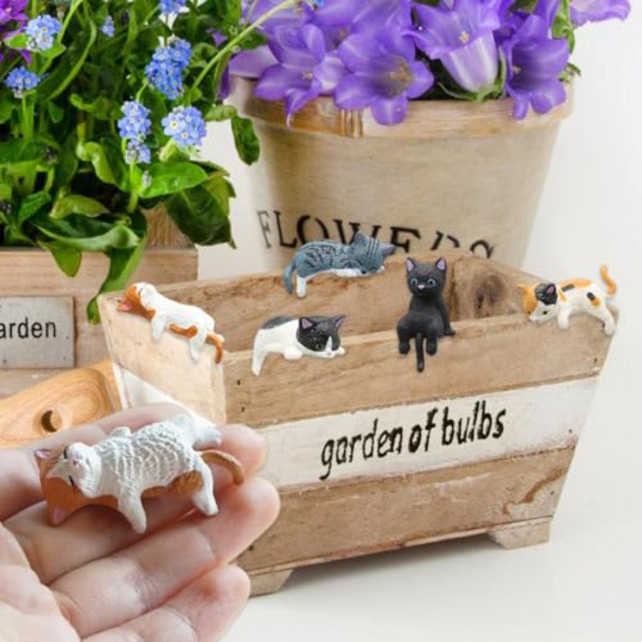 Miniature Cute Cat Figurines,  - Japan Bonsai Garden 评论和价格