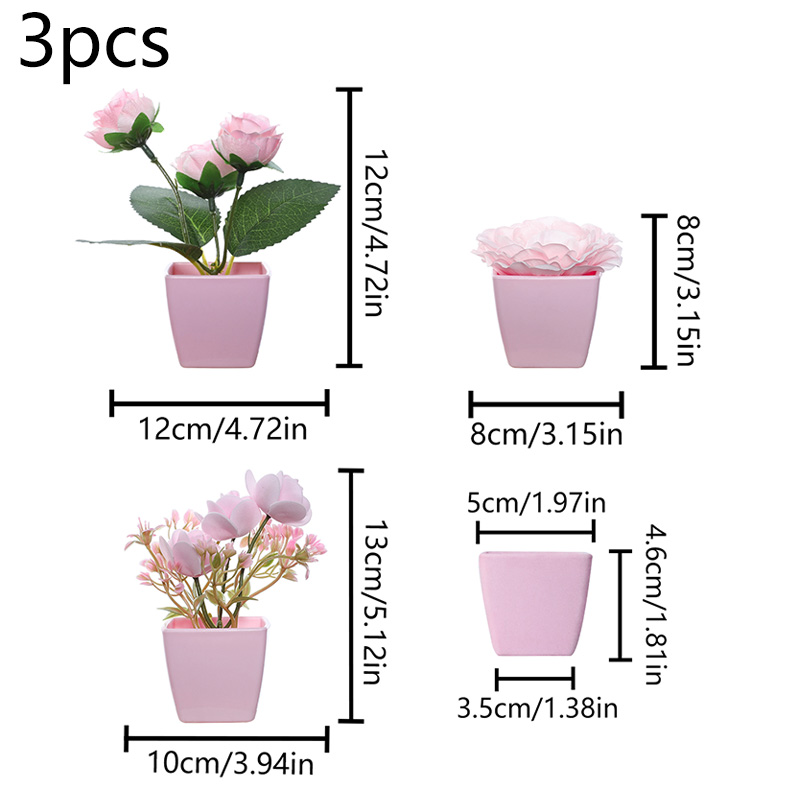 (A set of 3PCS) Simulated Mini - Bonsai Garden Zen 评论和价格