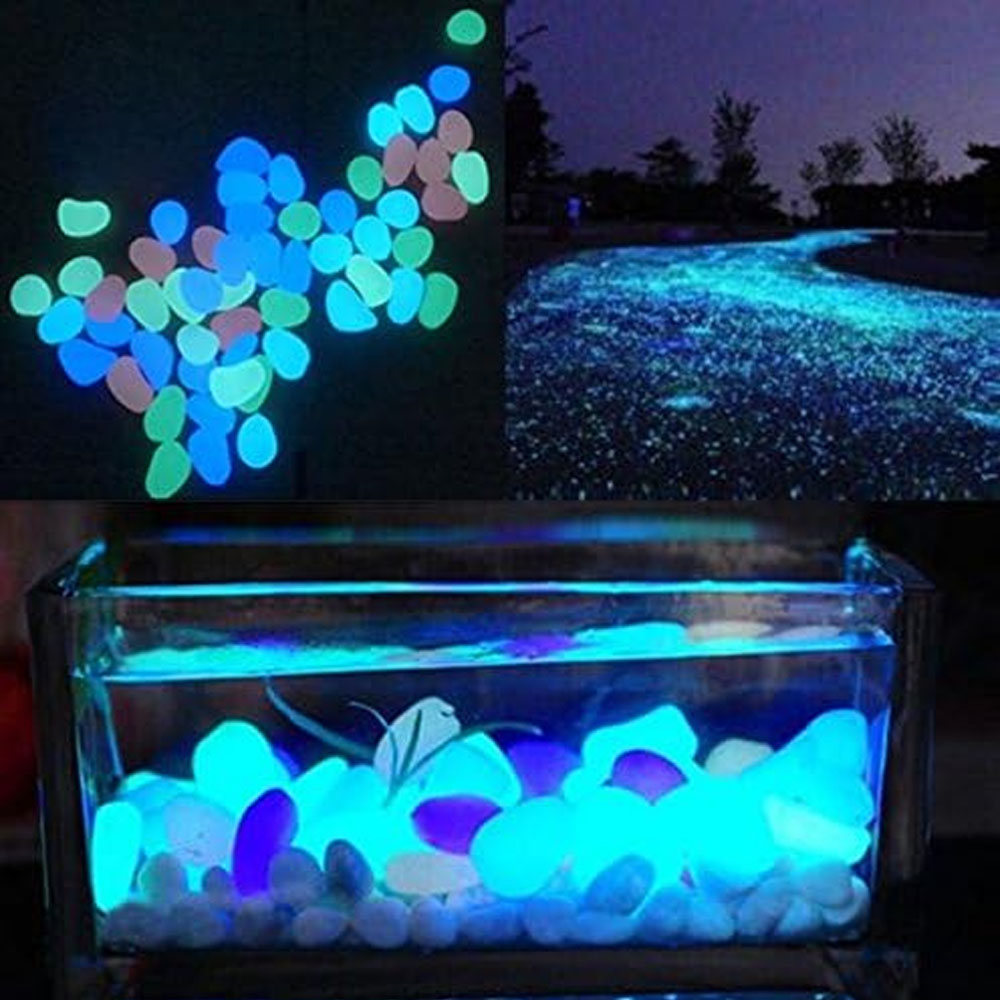 Fish Tank Rocks Glow Blue Pebb - Bonsai Gardenia 评论和价格
