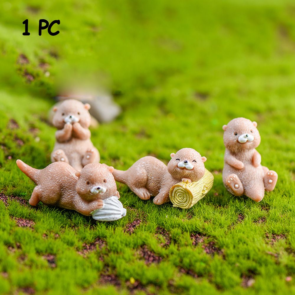 Otters Figurine Mini Home Deco - Bonsai Garden Gift 评论和价格