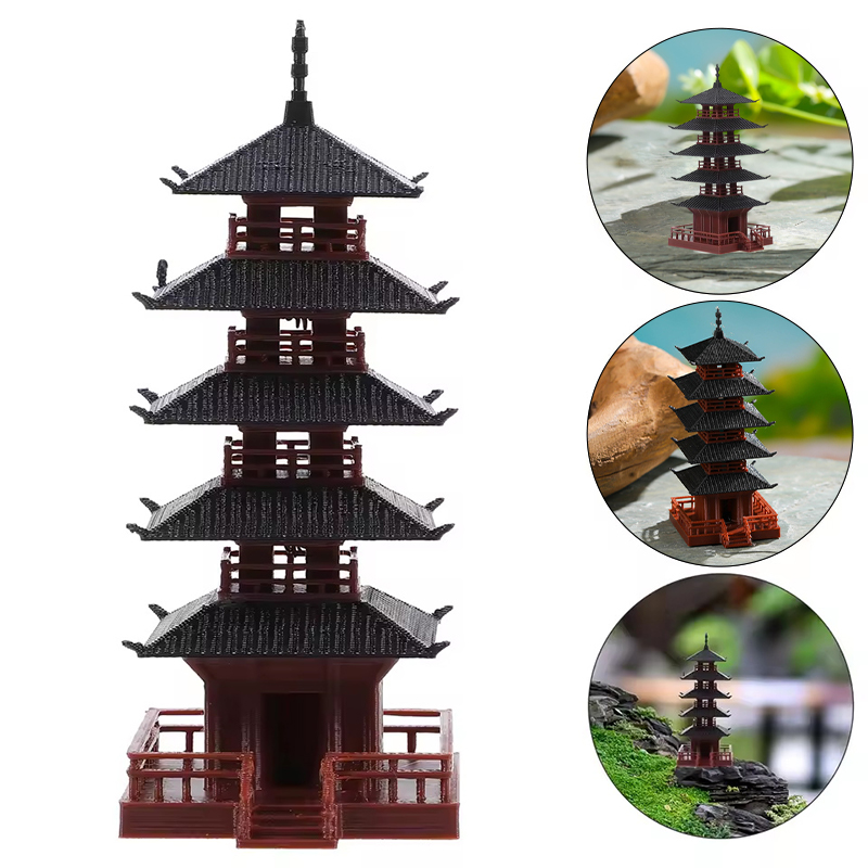 🛒1Pc Mini Pagoda Statue Chines - Bonsai Garden Zen 评论和价格