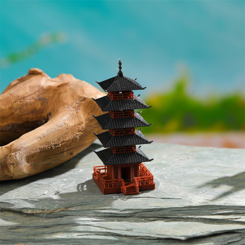 🛒1Pc Mini Pagoda Statue Chines - Bonsai Garden Zen 评论和价格