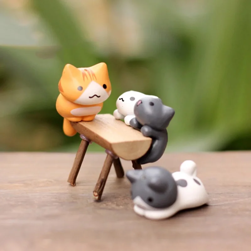 6 Pcs/Set Cartoon Lucky Cat  H - Bonsai Garden Miniature 评论和价格