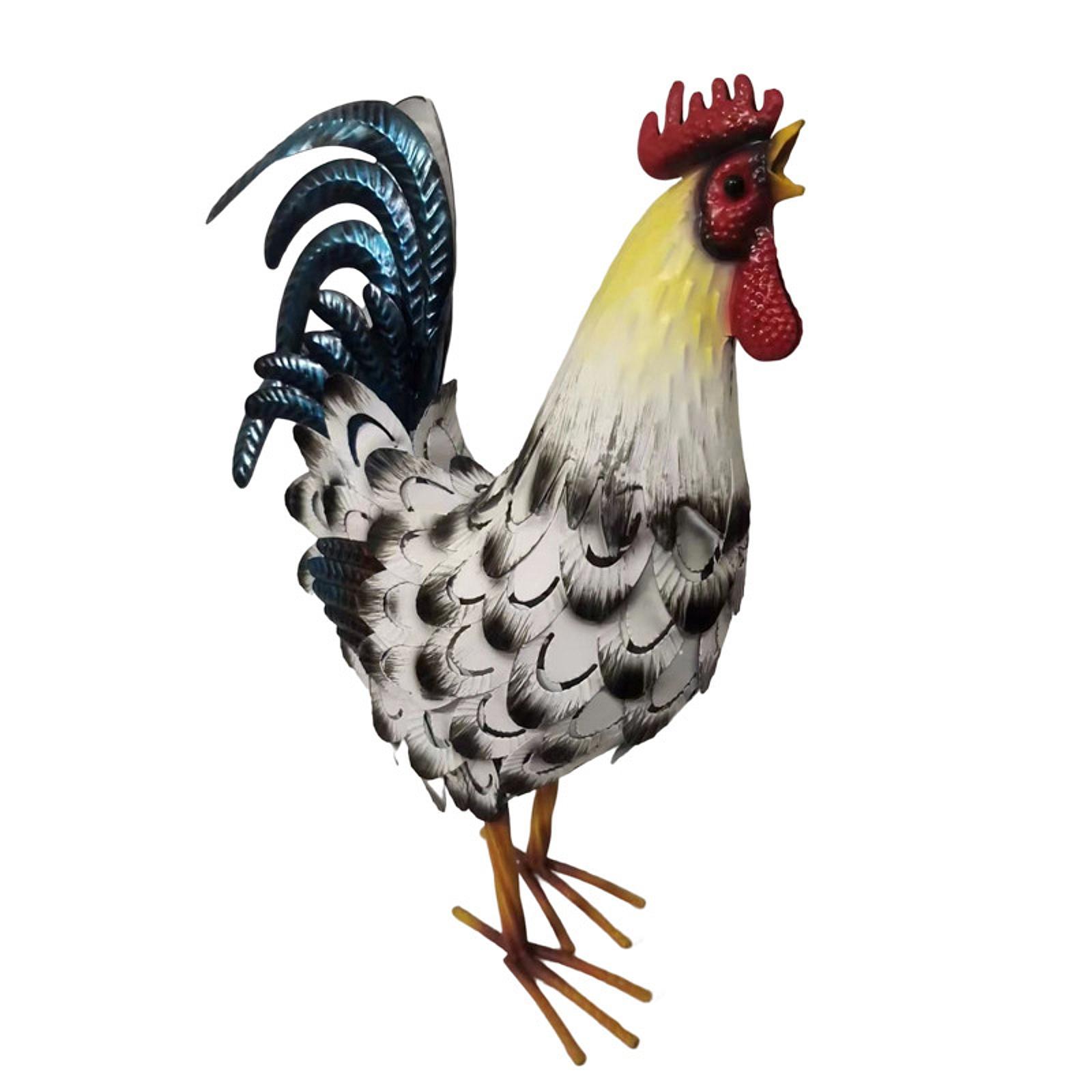 Metal Rooster Decoration Chick - Bonsai Garden Ideas 评论和价格