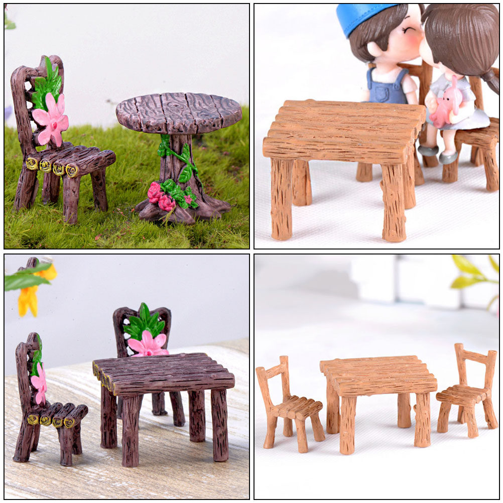 5Sets Mini Resin Miniature Cha - Bonsai Garden Miniature 评论和价格